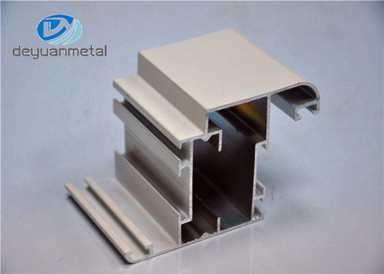 Cina Profil Pintu Aluminium Komersial Kekuatan Tinggi Dengan Powder Coating pemasok
