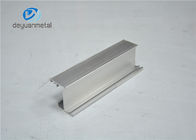 Profil Jendela Aluminium Anodized 5.98 Meter Perak Perawatan Permukaan Dipoles