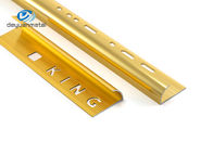 6063 Aluminium Edge Trim Profil Bentuk Bulat Warna Emas Untuk Pemangkasan Dinding