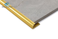 6063 Aluminium Edge Trim Profil Bentuk Bulat Warna Emas Untuk Pemangkasan Dinding