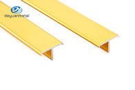 2.5m T Bagian Ekstrusi Aluminium 6063 Bahan Alu Anodized Brushed perak dan emas Untuk Hiasan Dinding