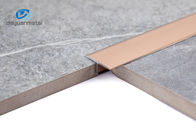 6063 Aluminium Rose gold T Profiles T5 Temper Andizing T Shape Metal Transition Trim Untuk Dekorasi Dinding Hotel