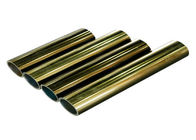 Profil Aluminium Poles Emas dan Champagne, Tabung Aluminium 6063-T6