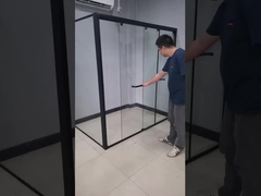 Pintu Geser Ganda Dengan Sudut Kembali Aluminium Shower Profil