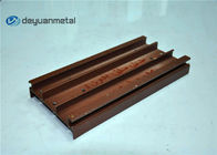 Alloy 6063 Wood Grain Aluminium Profiles Bentuk Disesuaikan Panjang 5,98 Meter