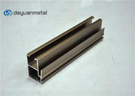 Sampanye Anodized Aluminium Shopfrontes Profiles, Bentuk Ekstrusi Aluminium
