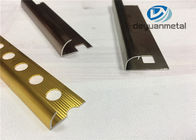 Strip Punched Metal Edging Strip, Shiny Golden Aluminium Trim Profile