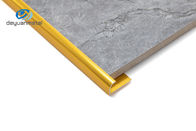 6063 Profil Sudut Aluminium Bentuk Bulat Warna Emas Untuk Pemangkasan Dinding
