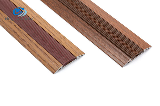 ODM Aluminium Anti Slip Stair Edge Nosing, Wood Grain Stair Nosing Untuk Karpet