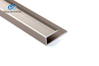 6063 Aluminium Floor Edging Trim Strip 1.0mm Tebal SGS Standard Floor Trim