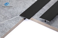 Kabinet Dapur Aluminium T Profiles 7.5mm Tinggi Oem Tersedia Warna Hitam Untuk Dekorasi Lantai