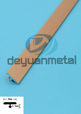 Profil Golden Aluminium T Meliputi Lebar 8mm Tinggi 2.5mm