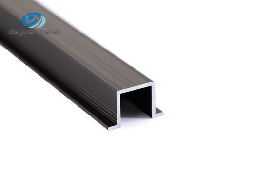 Profil Aluminium U 2,4m, Saluran Aluminium Bentuk U Tepi Lurus Tersedia ODM