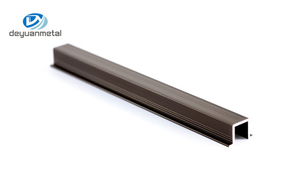 Profil Aluminium U 2,4m, Saluran Aluminium Bentuk U Tepi Lurus Tersedia ODM