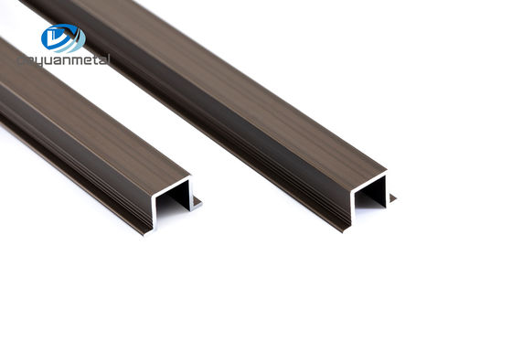 Profil Aluminium U 2,4m, Saluran Aluminium Bentuk U Tepi Lurus Tersedia ODM