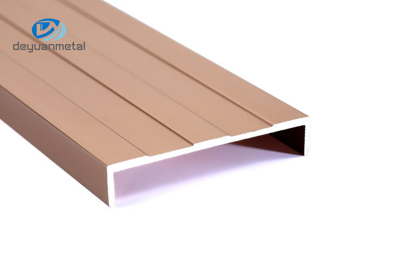 Saluran U Aluminium Anodisa Emas, Ekstrusi Aluminium Bagian GB U