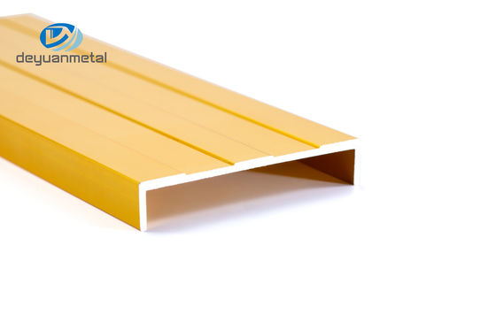 Saluran U Aluminium Anodisa Emas, Ekstrusi Aluminium Bagian GB U