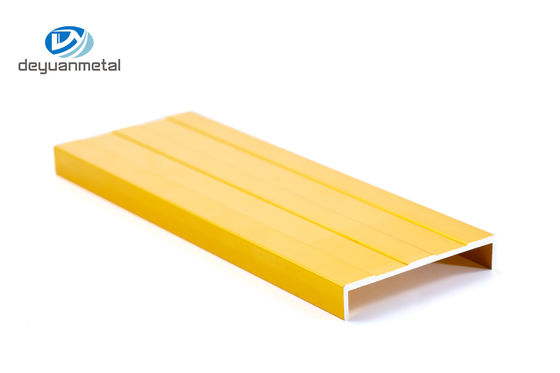 Saluran U Aluminium Anodisa Emas, Ekstrusi Aluminium Bagian GB U