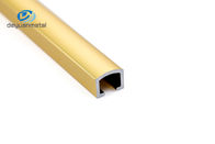 10mm Lebar T6 Aluminium Profil Saluran U Emas Terang Untuk Garis Demarkasi