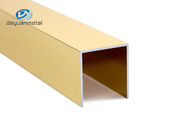 0.8mm Ketebalan Aluminium Profil U Perawatan Elektroforesis Untuk Dekorasi Dinding Dan Lantai