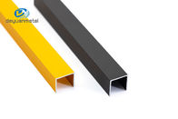 2.4m Panjang Profil Saluran Aluminium Perawatan Elektroforesis Warna Emas Untuk Dekorasi Lantai Dinding