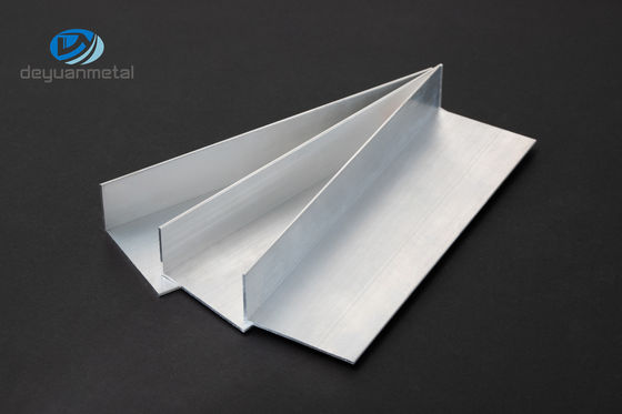 Profil Sudut Selesai Pabrik Aluminium 6063, Sudut Ekstrusi Aluminium 25x50mm