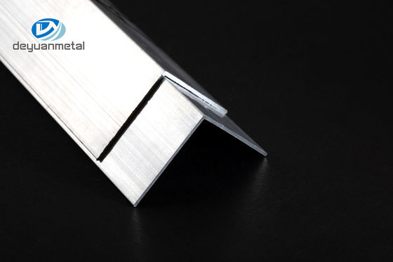 Profil Sudut Selesai Pabrik Aluminium 6063, Sudut Ekstrusi Aluminium 25x50mm