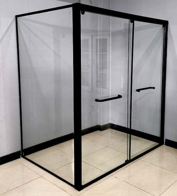 1.0mm Ketebalan Pintu Geser Ganda Dengan Sudut Kembali Profil Shower Aluminium