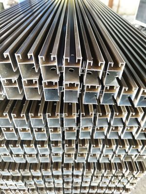 Aluminium Sliding Window Extrusions Profil Powder Coating Perunggu