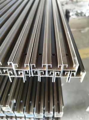 Profil Ekstrusi Jendela Geser Aluminium Powder Coating Perunggu Afrika Selatan