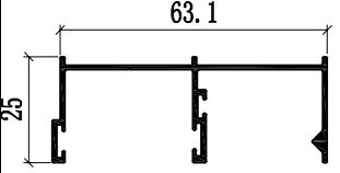 Aluminium Patio Window Extrusions Profile Powder Coating Perunggu