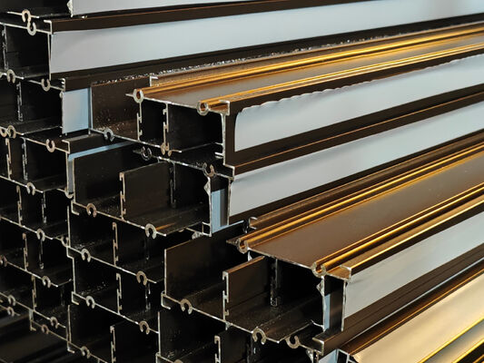 Aluminium Sliding Window Patio Door Profiles Powder Coating Bronze Afrika Selatan