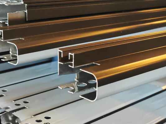 Profil aluminium dengan lapisan bubuk paduan 6063 untuk pintu dan jendela teras