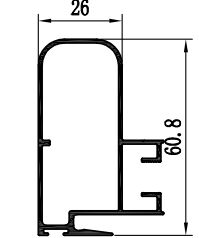 Profil aluminium dengan lapisan bubuk paduan 6063 untuk pintu dan jendela teras