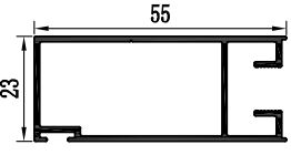Profil geser aluminium yang diproduksi dengan lapisan bubuk untuk pasar Afrika Selatan