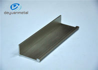2 Meter Alloy 6063-T5 Perak Brushed Aluminium Extrusion Profile Untuk Kabinet