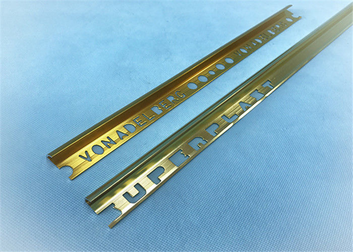 Profil Arc Shape Aluminium Floor Trim Golden Polishing + -0.15mm Presisi
