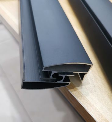 Aluminium Shower Profile Untuk Kamar Mandi Top Track dengan Powder Coating Anodized Hitam