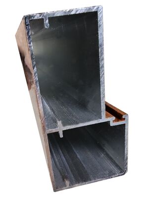 Profil Jendela Casement Ekstrusi Aluminium Pabrik dengan Motif Kayu