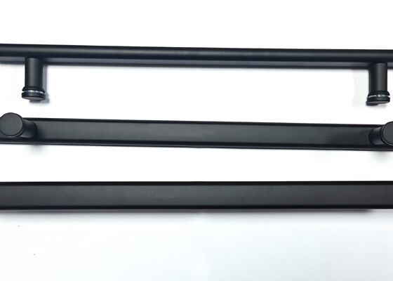 Pegangan Handuk Pancuran Baja Tahan Karat Hitam Doff/Perak Poles