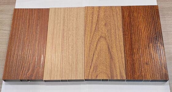 Profil Ekstrusi Aluminium 6063 dengan Butir Kayu OAK dengan tekstur yang dibuat khusus
